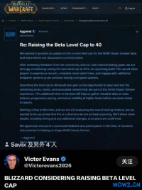 魔兽世界无限：B测或将开放40级上限，双专精直接解锁